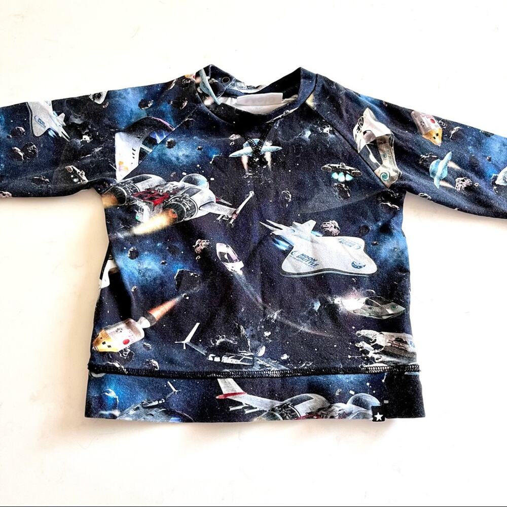 Molo boys graphic space print long sleeve top 12 months